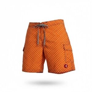 Relwen Mens Orange Polka Dot Swim Trunks Shorts 34 Beach Pool‎ Summer